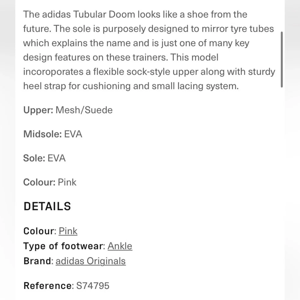 Adidas Tubular Doom EQT Pink Sneakers S74795 Men Size 10 Trainers Like New